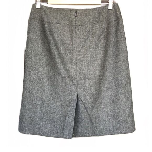 TALBOTS 6P VTG Gray Italian Wool A-Line Short Skirt Career Business Stretch 90s - Picture 4 of 11